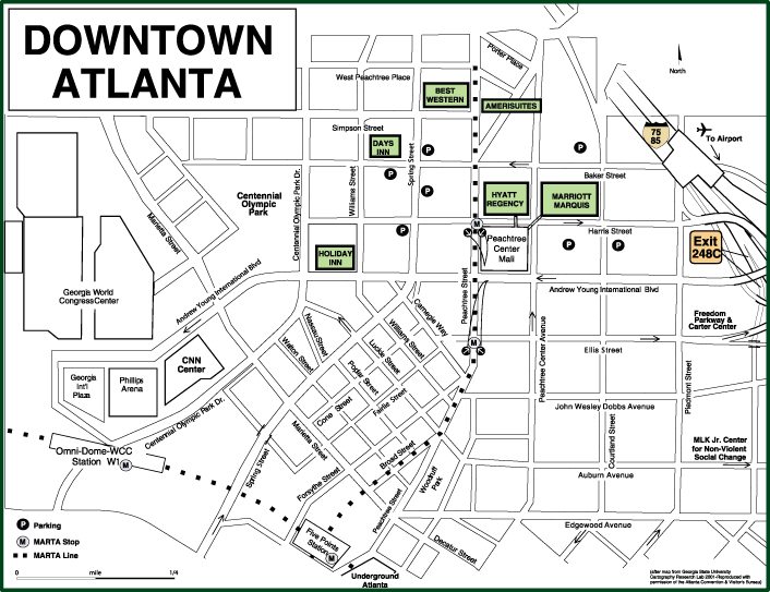 downtown Atlanta map
